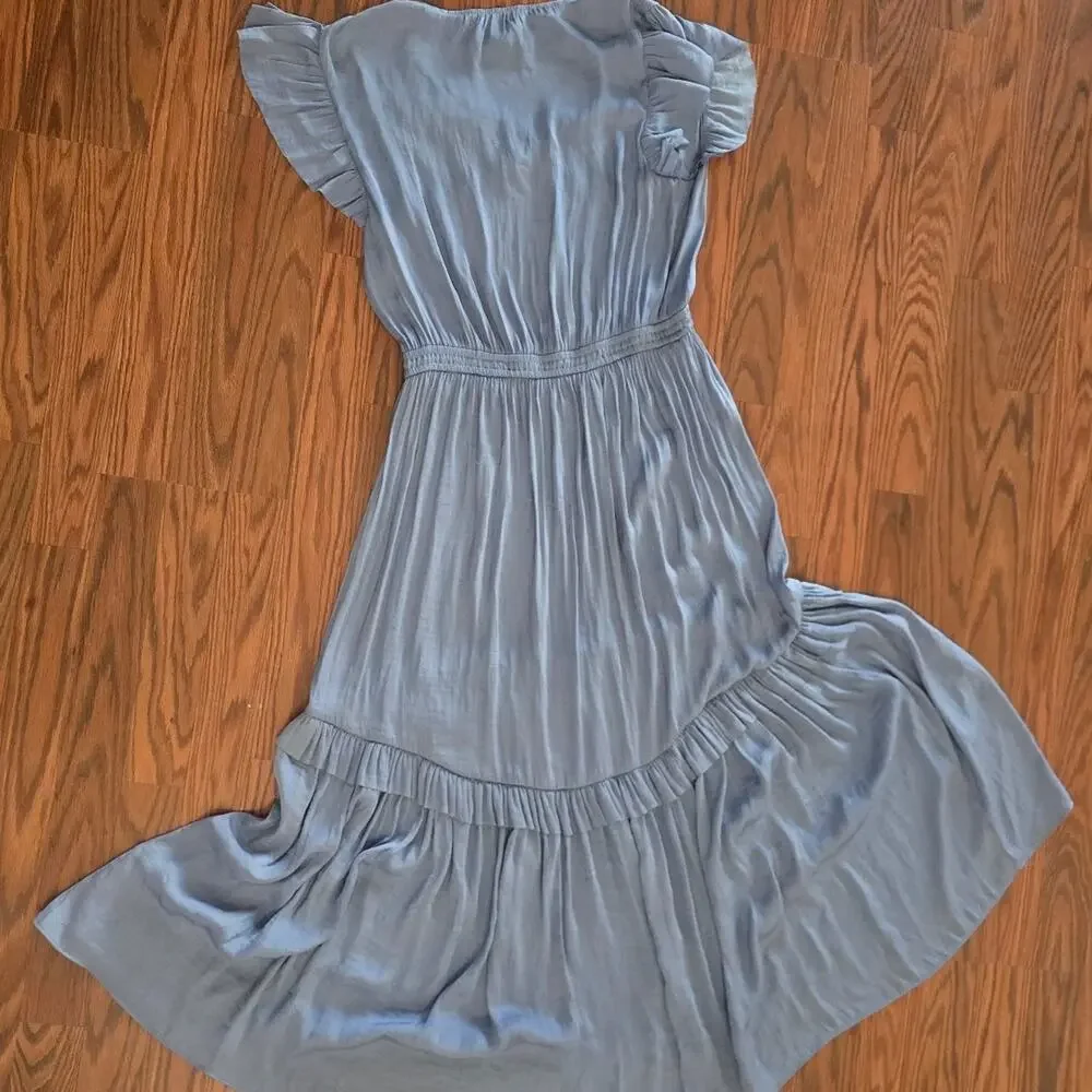simply vera wang robin egg tiered blue dress oversized small - Picture 2 of 3